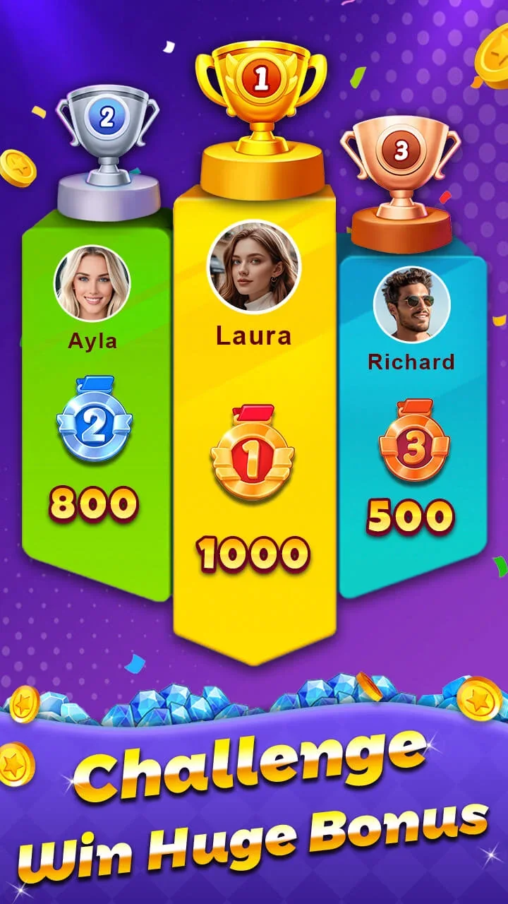 Bingo Rico weekly leaderboard with trophies